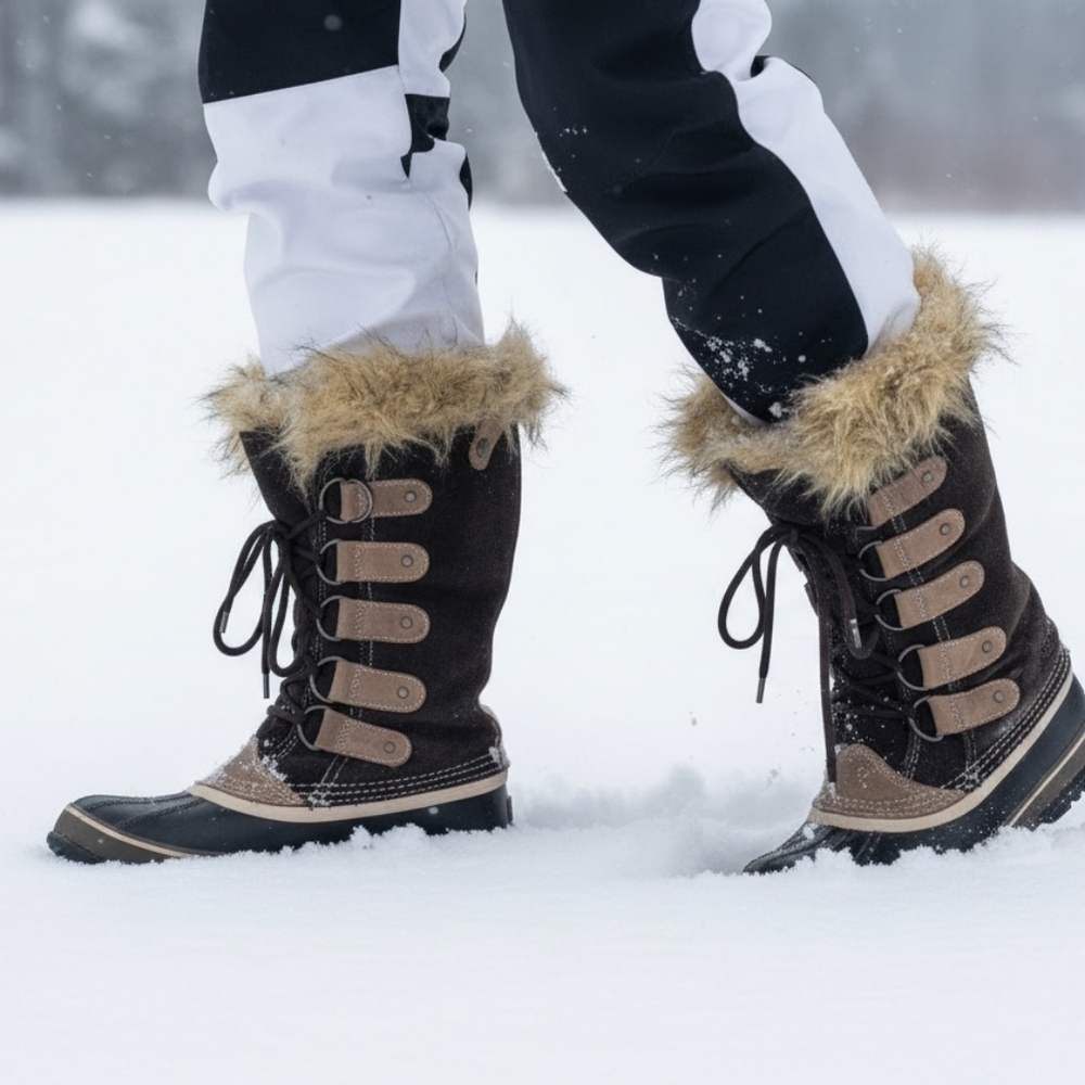 Faux Fur Trim Winter Boots